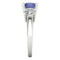 thumbnail image 3 of 3.25ct round cut blue tanzanite 14k white gold 3 stone Bridal Wedding Engagement Promise Anniversary Ring for Women size 8.5, 3 of 7