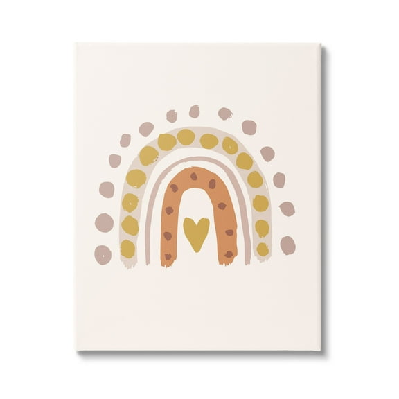 Stupell Industries Polka Dot Droplet Rainbow Pink Heart Shape,16 x 20, Design by Caroline Alfreds