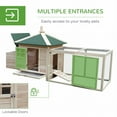 thumbnail image 6 of Spaco 77inch Wooden Chicken Coop with Nesting Box, Cute Outdoor Hen House with Removable Tray, Ramp Run, for Garden Backyard, Brown, 6 of 11
