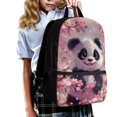 thumbnail image 3 of Uourmeti Panda Cherry Blossom Lightweight School Travel Bag for Daily Use Shopping, Personalized Side Mesh Pockets Daypack Durable School Bag, 3 of 6