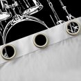 thumbnail image 4 of Manfei Drum Kit Black Out Curtains,Music Instrument Curtains Pack of 2 (42x63 Each),White Black Bedroom Curtains For Boys Kids,Breathable Home Decor, 4 of 6
