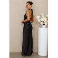 thumbnail image 2 of Women's Satin Halter Maxi Dress, Backless Lace-Up Evening Gown for Weddings and Formal Events, 2 of 2