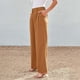 thumbnail image 3 of WILLBEST Pantalones Casuales Cómodos para Mujer: Estilo Harén Holgado de Lino con Cintura Elástica y Bolsillos para Uso Diario. Extra Grande, 3 of 3