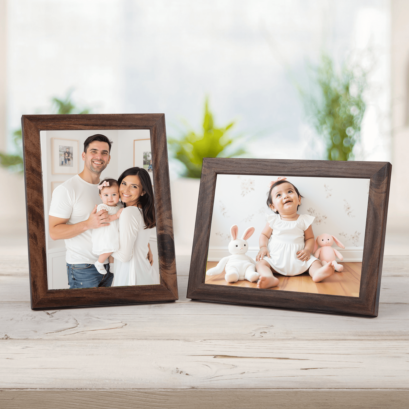 5x7 Picture Frame Set of 12, 5 by 7 Photo Frames Bulk for Wall or Tabletop Display, Brown
