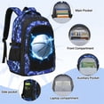 thumbnail image 3 of School Backpack for Boys - Gamer Boys Backpack for Kids Teens Elementary Middle School，18" Large Capacity Waterproof Bookbag with Usb Charging Port, Travel Daypack for age 6-18, 3 of 7