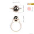 thumbnail image 4 of ANGARA Tahitian Cultured Pearl Halo Ring with Milgrain in 14K Rose Gold for Women | June Birthstone, Birthday, Anniversary, Jewelry Gift for Women | Pearl Ring, 4 of 8