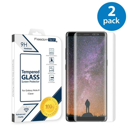2x Samsung Galaxy Note 8 Screen Protector Glass Film Full Cover 3D Curved Case Friendly Screen Protector Tempered Glass for Samsung Galaxy Note 8