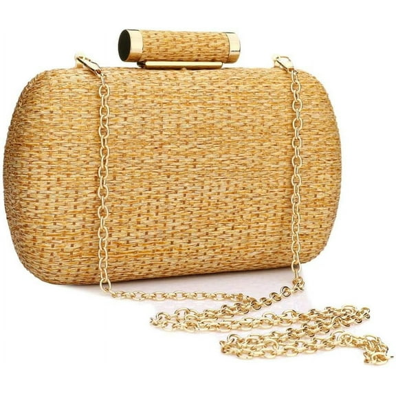 Straw Clutch Purse for Women Wedding Hand-Woved Evening Straw Handbag Party Wedding Summer Beach Bag Wicker clutch