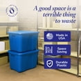 thumbnail image 5 of HOMZ Heavy-Duty Solid 32-Gallon Large Storage Bins with Lids, Blue, 2 Pack, 5 of 9