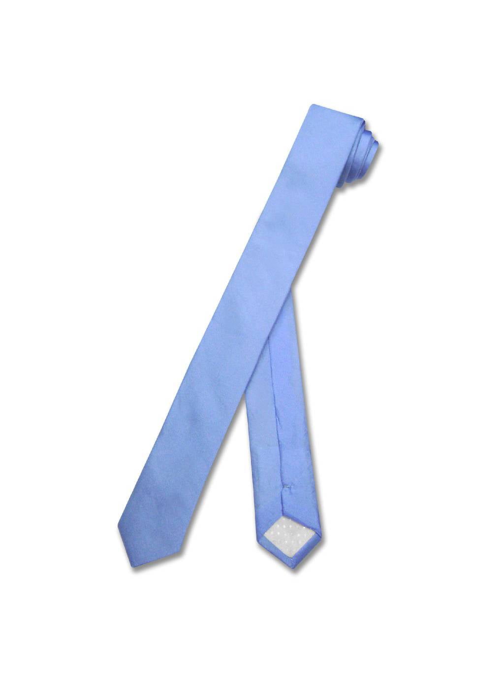NEW 100% Silk Men's Neck tie & hankie set skinny 2.5" ROYAL BLUE formal wedding 