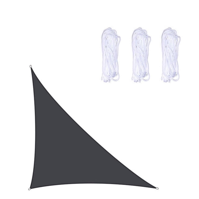 Vela De Sombra Triangular 3x3x4,3m Impermeable Y Resistente A Los Rayos UV, Adecuada para Balcones De Terrazas De Jardín,Black