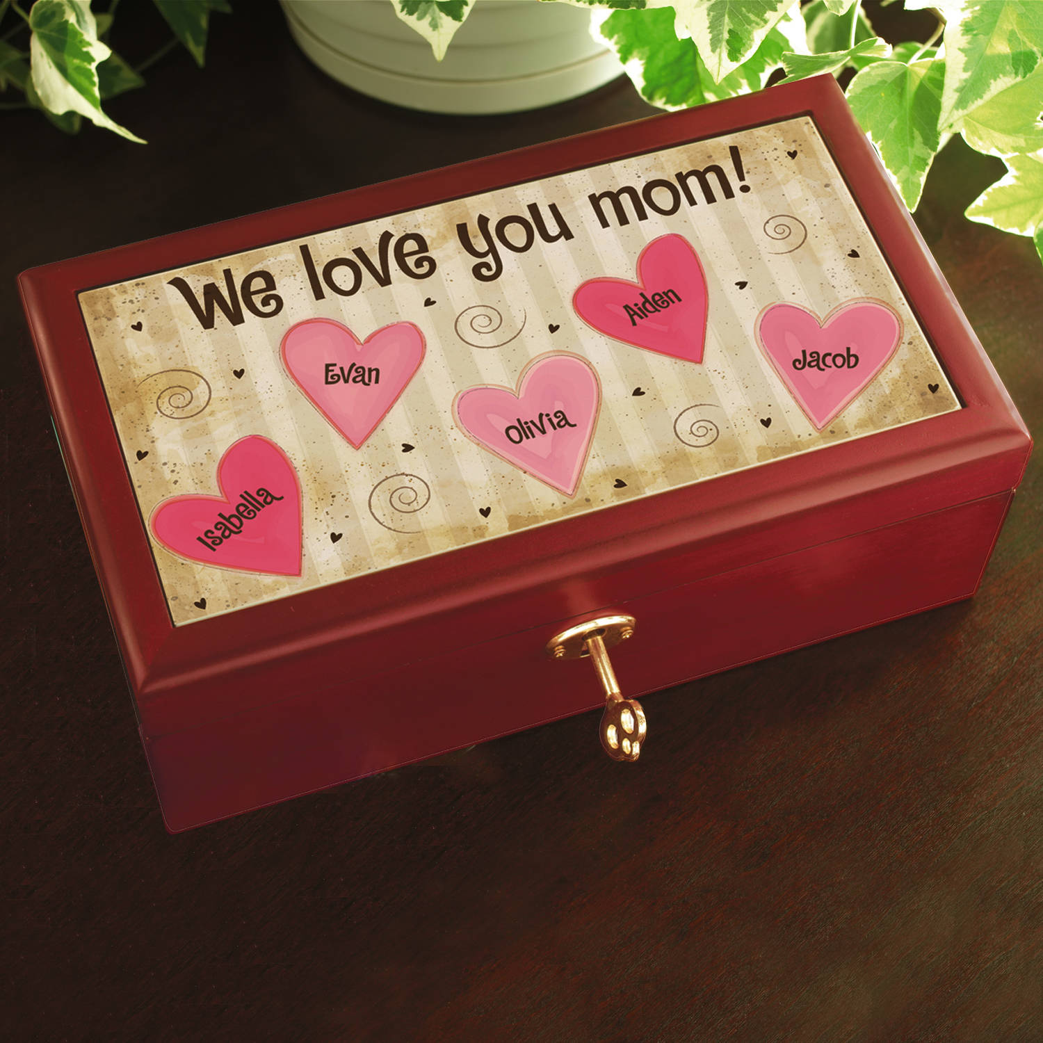 If mommy already had a lot of jewelry, don’t worry we still have this great mother’s day gift idea - a personalized jewelry box. This is a cute wood box decorated with heart patterns that you can put your name in. You could also add your message to your mommy to make it more meaningful. This great keepsake will win your mom's love and it will not just be a jewelry box but a treasure to mommy too. 