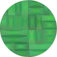 thumbnail image 1 of Ahgly Company Machine Washable Indoor Square Transitional Neon Green Area Rugs, 3' Square, 1 of 7
