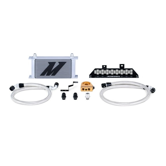 Mishimoto MMOC-FOST-13T Oil Cooler Kit Low-Temp Thermostatic Compatible With Ford Focus ST 2013  Silver