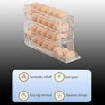thumbnail image 5 of Egg Holder For Fridge - 4 Layer, Stackable Eggs Organize Easy Access Door Organizer For Fresh Eggs - Automatic Rolling Egg Container For Refrigerator(clear), 5 of 5