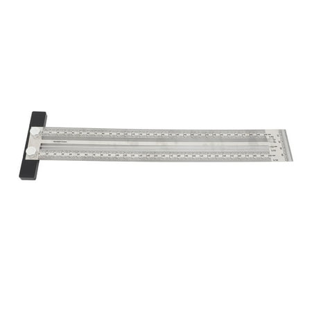 

2024 Ultra Accurate Marking T Ruler Stainless Steel Woodworking Scribing T Ruler High Accuracy Carpenter Mark T Ruler Measuring Tool 300mm