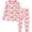 3# Pink, variant on FEDPOP Toddler Girls Pajamas Bamboo Viscose Kids Long Sleeve Snug fit Bow Printed Pjs 2pcs Set 3T
