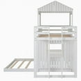 thumbnail image 5 of CRO Decor Wooden Twin Over Full Bunk Bed Loft Bed with Ladder  (White), 5 of 11