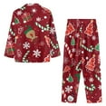 thumbnail image 4 of Yuyamidu Reindeer Men Pjs Sets Long Sleeve Lounge Wear 2 Pieces Xmas Tree Button Down Pajamas Top and Pants with Pockets Fall Spring Winter Clothing Christmas Sleepwear Size S, 4 of 6