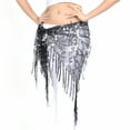 thumbnail image 2 of BellyLady Foulard de Danse du Ventre avec Franges et Franges Tribales Triangle - Rouge, 2 of 7