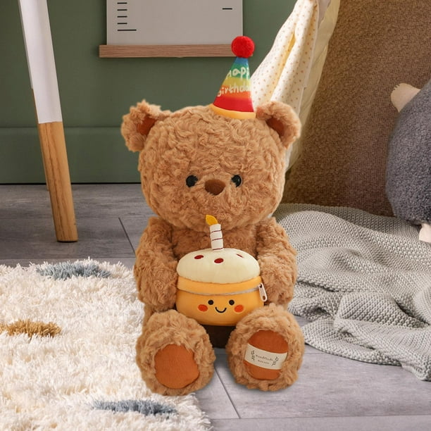 Juguete de peluche, muñeco de peluche, figura de dibujos animados para decoración del hogar, muñeco de peluche de animales, para adolescentes, niños, Oso