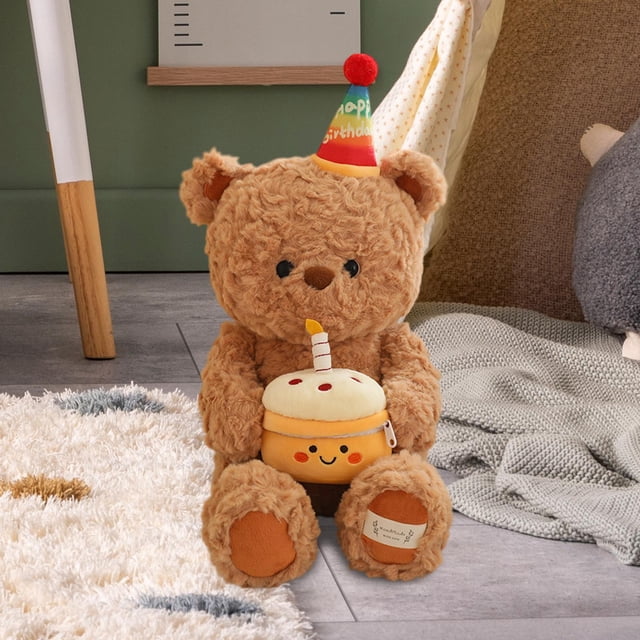 Juguete de peluche, figura de muñeco de peluche, muñeco de peluche de dibujos animados coleccionable, juguete de peluche para niños, adultos, familia Oso