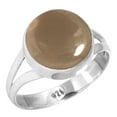 thumbnail image 1 of 925 Sterling Silver Ring For Women - Teens Brown Smoky Topaz Gemstone Silver Ring Size 6 June Birthstone Elegant Silver Ring Size 6 Cocktail Party Gift For Girl Friend Gemstone 925 Silver Jewelry, 1 of 5
