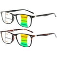 thumbnail image 1 of 2 Pack Progressive Multifocus Reading Glasses Men and Women Computer Blue Light Blocking Anti Eyestrain Readers, 1 of 7