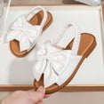 thumbnail image 5 of kpoplk Toddler/Little Kid Girls Dress Cross Strappy Open Toe Sandals Casual Flat Sandals with Ankle Strap(White,10), 5 of 8