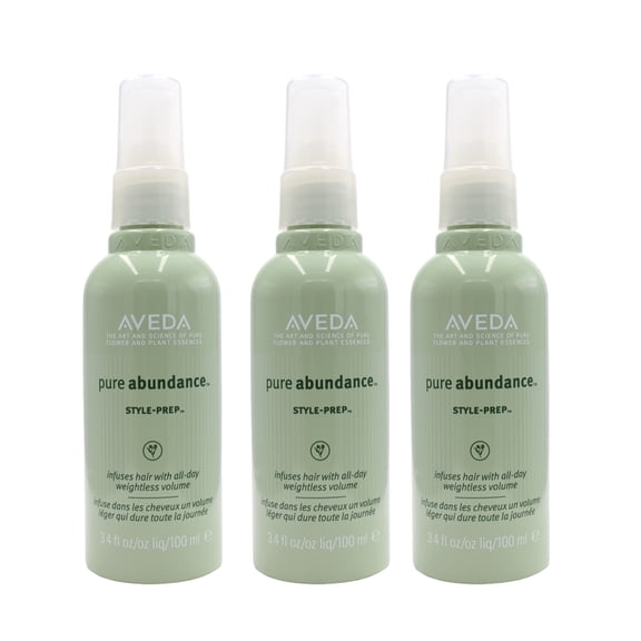 Aveda Pure Abundance Style Prep Hair Volume Spray 3.4 oz Pack of 3