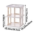 thumbnail image 3 of Fiudx Zapatero Beige, Diseño Plegable Multifuncional, Almacenamiento Esquinero Que Ahorra Espacio, Estantes para Zapatos de 3 Niveles, Organización Del Hogar, Fácil Instalación, Tamaño 98 X 44 X 26 C, 3 of 6