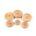 thumbnail image 2 of BUYISI 20 Wooden Buttons In Natural Wood Color Perfect For Clothing And Handmade Items 12.5Mm, 2 of 5