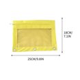 thumbnail image 3 of Pencil Pouch for 3 Ring Binder, Zipper Pencil Case Bag Three Hole with Clear Window Pencil Case Single Zipper Transparent PVC Document Storage Bag Detachable Folder Large Capacity Pencil Case, Yellow, 3 of 5