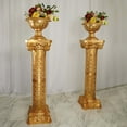 thumbnail image 2 of Efavormart 4 Pack | Gold Crafted Venetian Inspired Pedestal Stand | Plant Pillar - 40" Tall PVC, 2 of 10