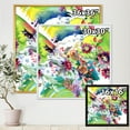 thumbnail image 4 of Designart 'Wildflowers and Vibrant Wild Spring Leaves X' Modern Framed Canvas Wall Art Print, 4 of 5