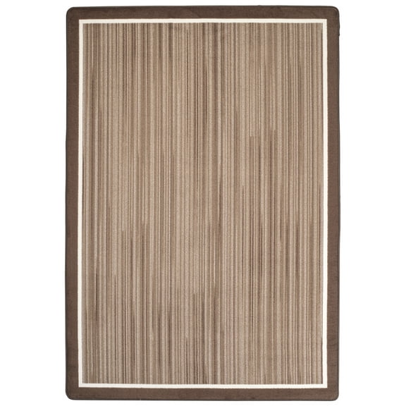 Milliken In The Moment Area Rug 4000177395 Night Rhythm Sepia Bordered Lines 5' 4" x 7' 8" Rectangle