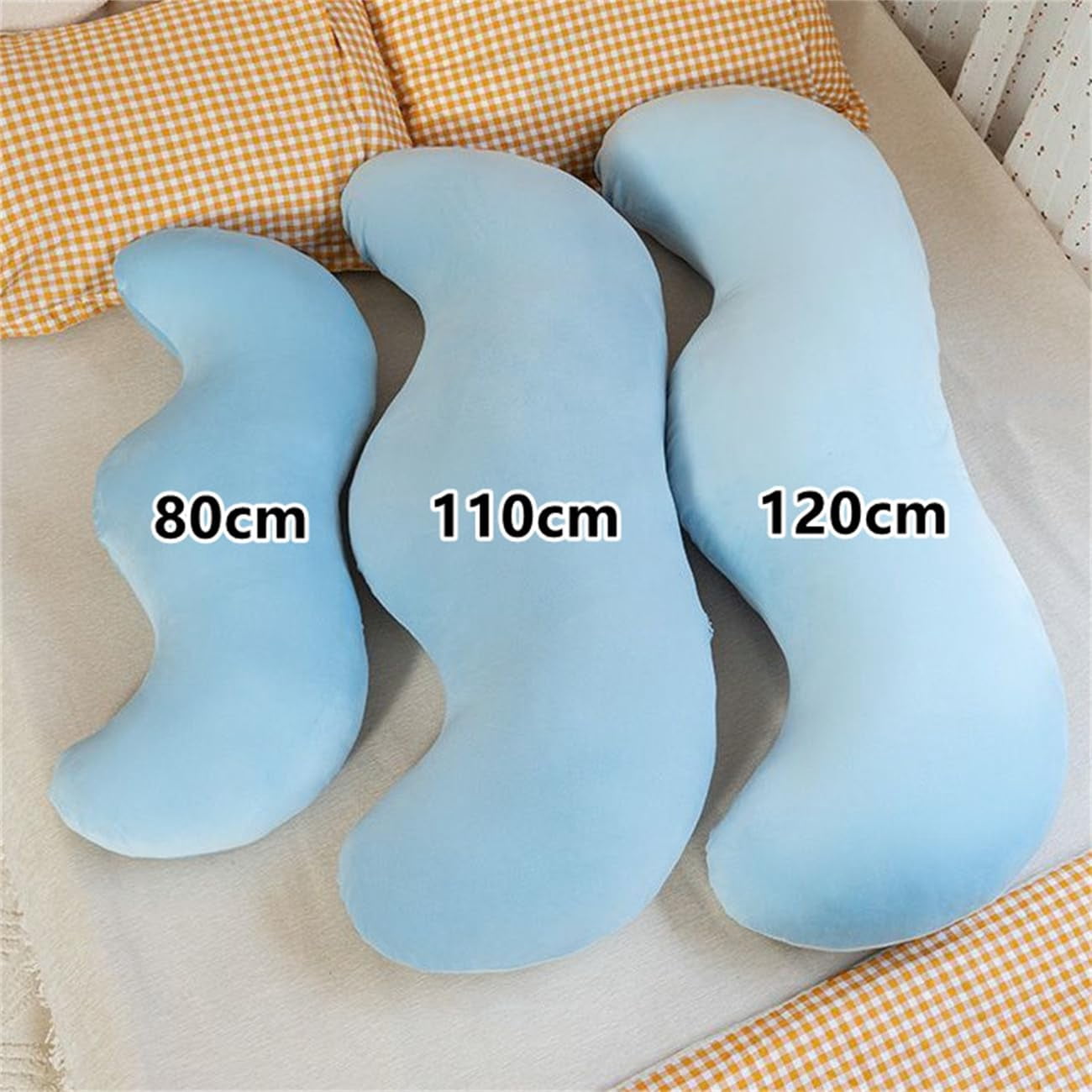 Pea Pod Body Pillow for Side Sleeper, S Shaped Full Body Support Long Bolster Hug for Adults, Soft Ergonomic Back,Hip & Leg