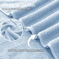 thumbnail image 4 of Jessy Home 12 Pack Light Blue Hand Towel Set 16"x31" Soft Highly Absorbent Quick Dry Bathroom Towels 600 GSM Microfiber Plush Towels, 4 of 7