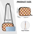 thumbnail image 4 of FORMRS Mini Crossbody Bag for Women Adjustable Rope Shoulder Casual Phone Purse, Rusty Orange Plaid, 4 of 7