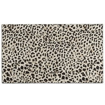 Black and Tan Leopard Print Door Rugs,Washable Non Slip Door Mats Indoor,Decorative Door Mats,Entry Mat Indoor for Entrance,Bedroom,Kitchen,Bathroom,17"x30"