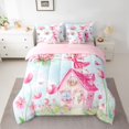 thumbnail image 2 of Castle Fairy Cute Pink Elf Girl Bedding Comforter Set,Kawaii Flowers Full Bedding Set, 2 of 8