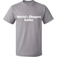 thumbnail image 1 of Unisex T-Shirt, World's Okayest Golfer, Slim Fit, Short Sleeve Sweater - Sport Grey 3X-Large, 1 of 2