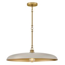 48165LCB-LTP Hinkley Lighting Sadie - 12W 1 LED Dome Chandelier-6.25 Inch Tall and 24 Inch Wide-Lacquered Brass Finish
