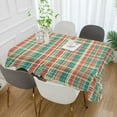 thumbnail image 2 of Yayeee Tablecloths 60" x 60" Rectangle Wrinkle Resistant Party Table Cover, Red Green Tartan Pattern, 2 of 8