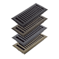 thumbnail image 4 of Sierra Grates 4” x 10” Contemporary Design Floor Register, Granite Grey, with Air Filter, 100% Steel Rectangle Vent Cover, 4 of 4