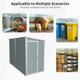 thumbnail image 6 of Outdoor Storage Shed, 8x4FT Resin Storage Sheds Outdoor with Floor, Lockable Door & Window, Waterproof Tool Sheds & Outdoor Storage for Garden, Backyard, Patio, Lawn, 6 of 7
