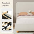 thumbnail image 6 of Brafabhome Queen Size Bed Frame with Round Corner Headboard, Soft Boucle Cloud Upholstered Fluffy Platform Bed with Bump-Proof Edge Footboard for Adults, No Box Spring Needed | Beige, 6 of 9