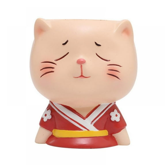 Enamel Flowerpot Cute Cartoon Girl Succulent Plant Flowerpot Desk Handicraft Bonsai Decoration