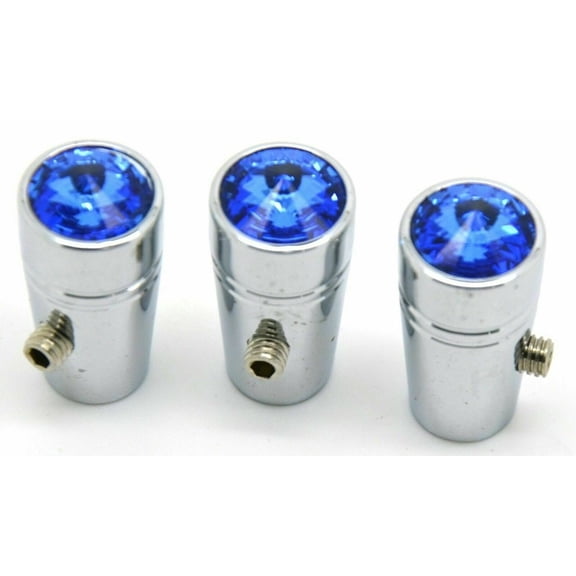 3-Pack Mini Toggle Switch 1" Extension with Blue Crystal for Peterbilt 379 359