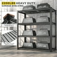 thumbnail image 3 of REIBII 2200LBS Garage Shelving Units Heavy Duty  Adjustable Metal Shelving 4 Tier Storage Shelves,39.4" W x 19.7" D x 59.9H, 3 of 9
